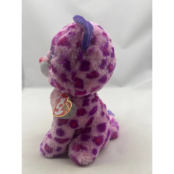 Glamour the Pink Leopard Glitter Eyes TY Beanie Boos 6" - Picture 2 of 3